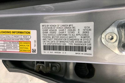 2025 Honda Civic Sedan Hybrid Sport Touring