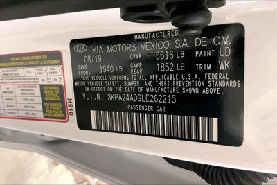 2020 Kia Rio S