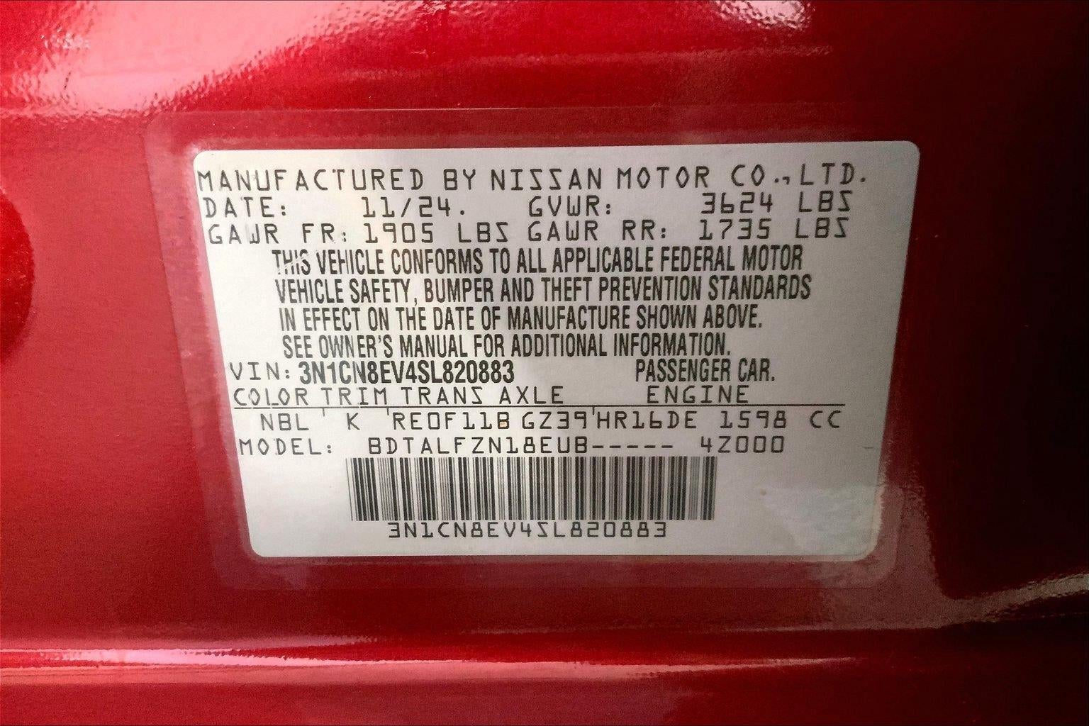 2025 Nissan Versa SV