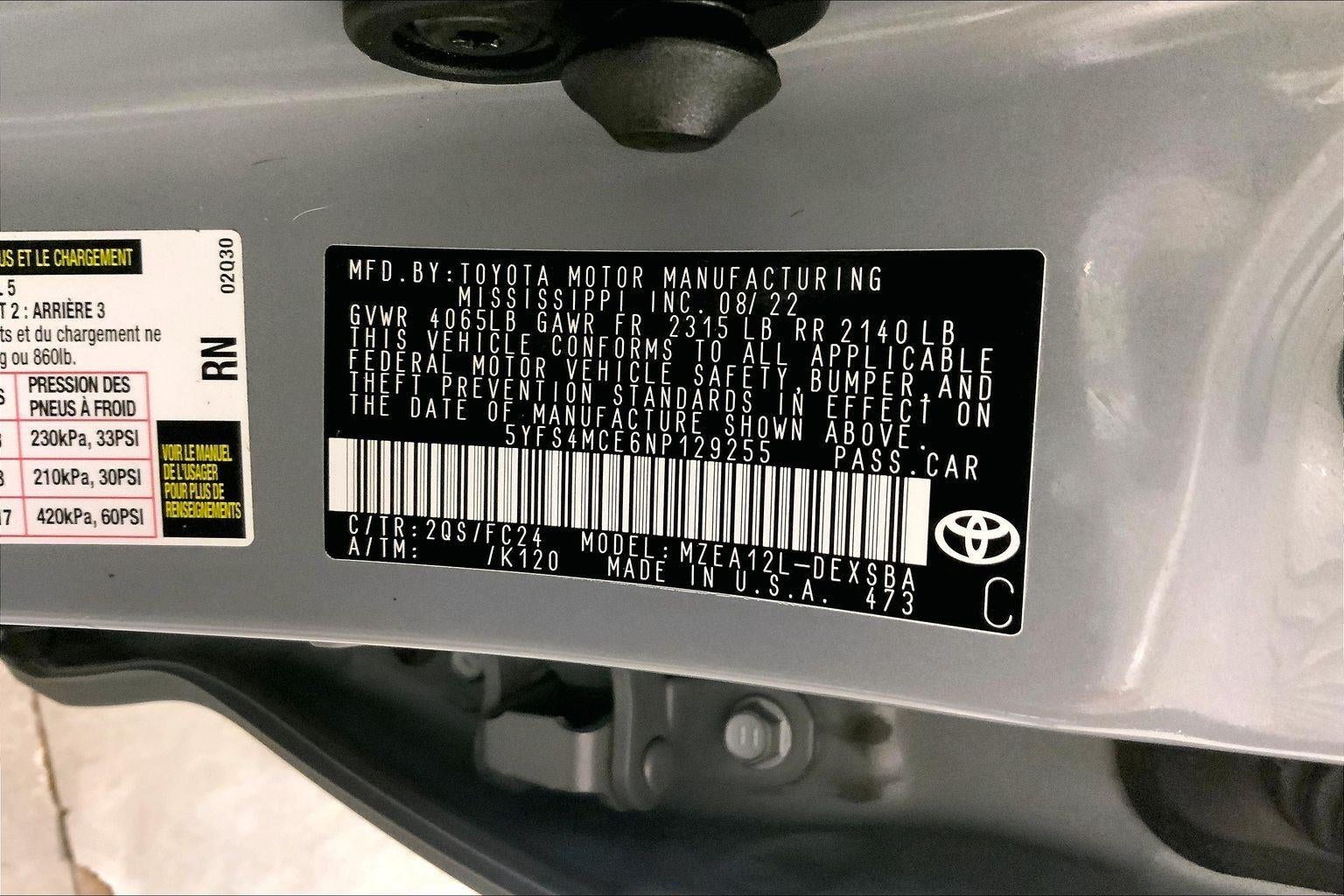 2022 Toyota Corolla SE APEX