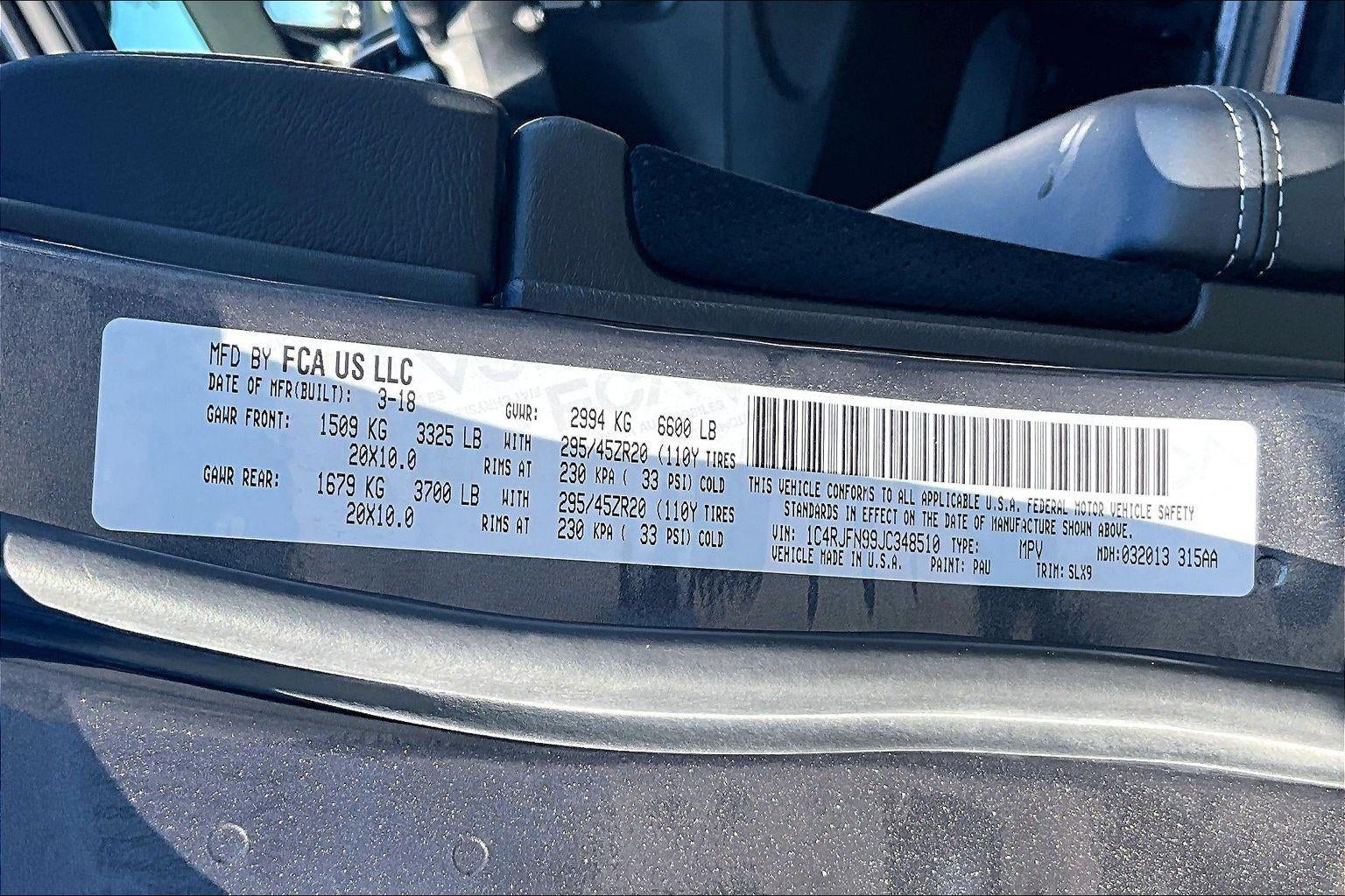 2018 Jeep Grand Cherokee Trackhawk