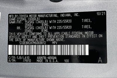 2021 Toyota Highlander Hybrid Platinum