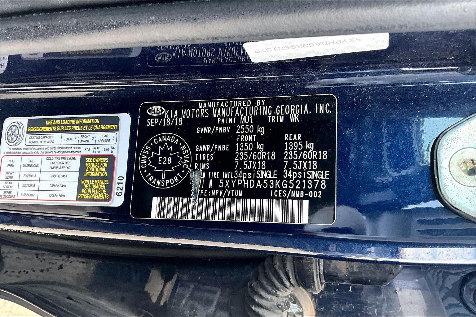 2019 Kia Sorento EX V6