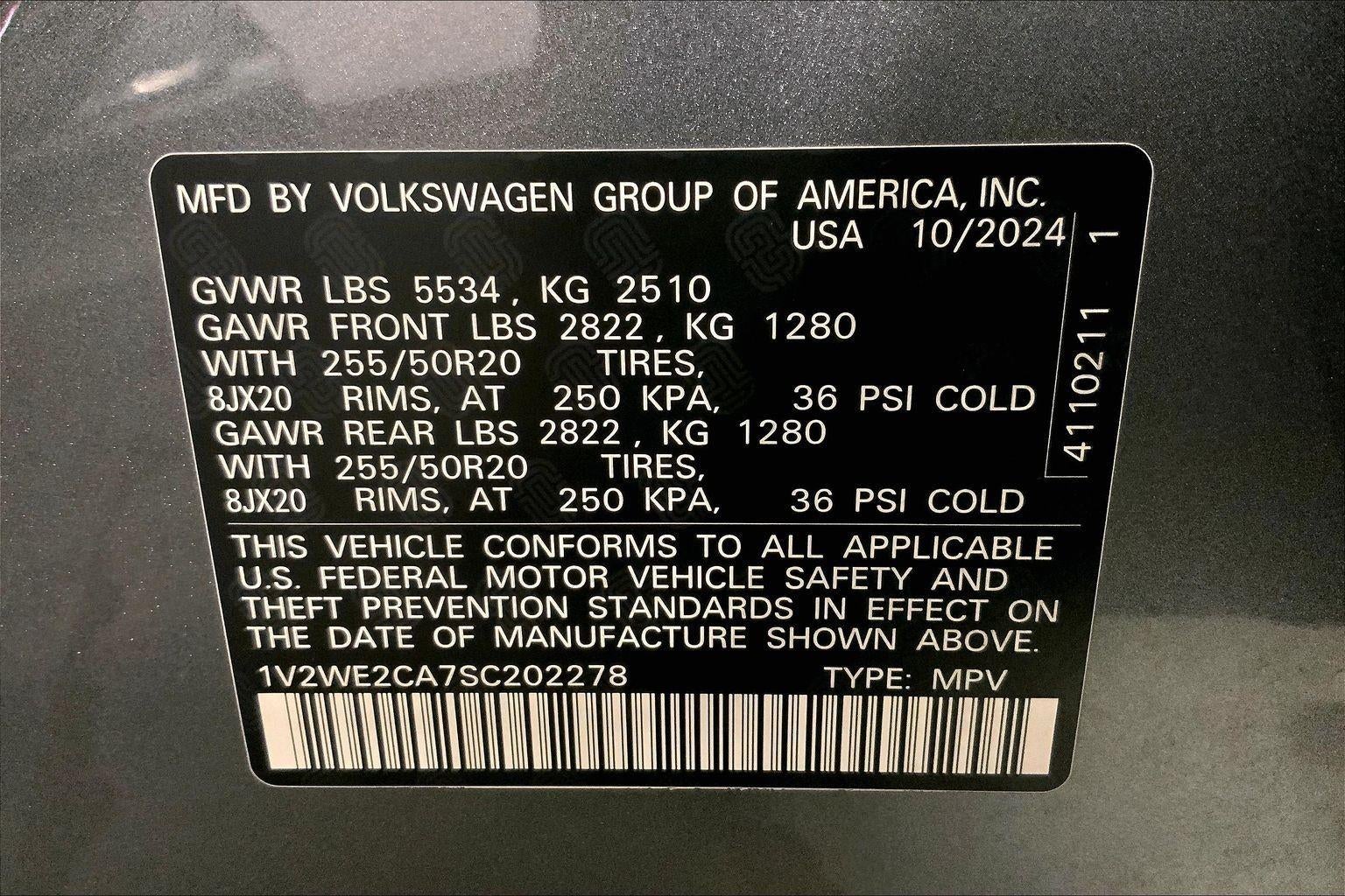 2025 Volkswagen Atlas Cross Sport 2.0T SE w/Technology