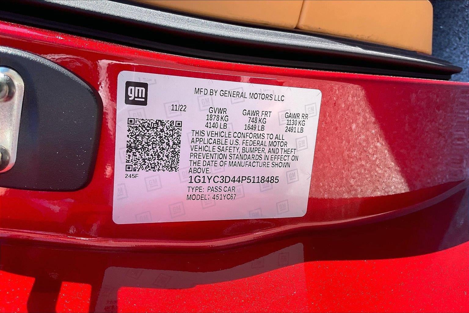 2023 Chevrolet Corvette Stingray 3LT