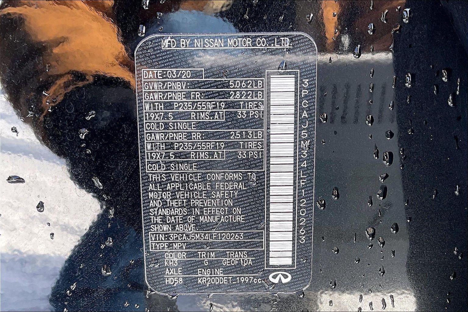 2020 INFINITI QX50 LUXE