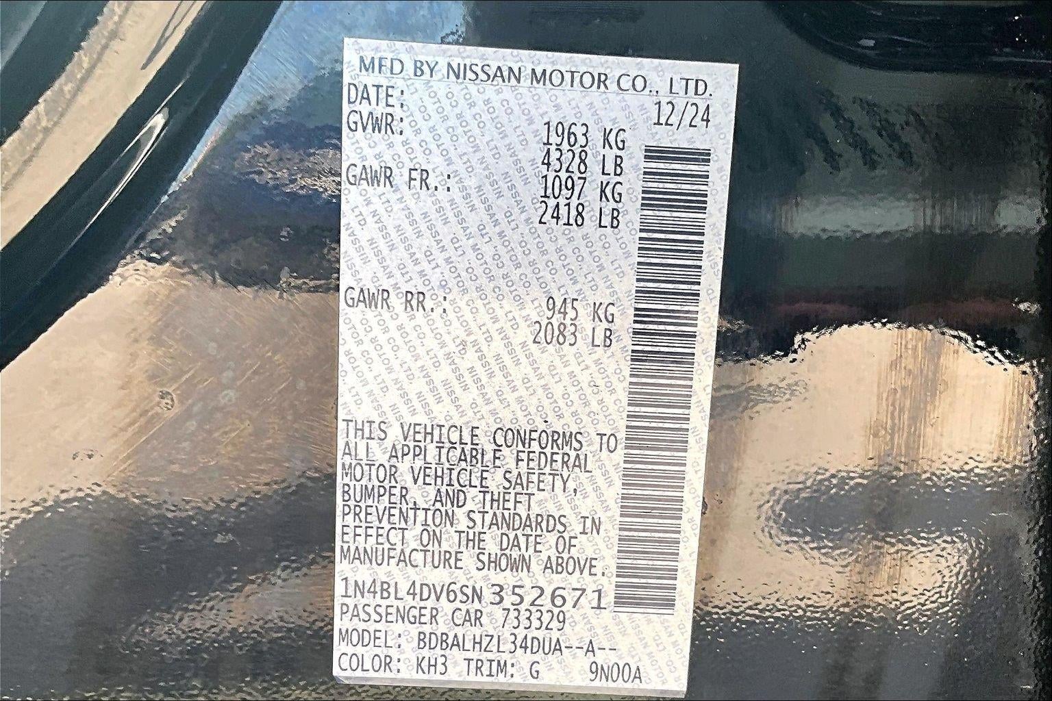 2025 Nissan Altima SV