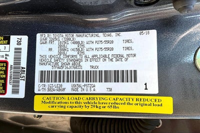 2018 Toyota Tundra 4WD SR5
