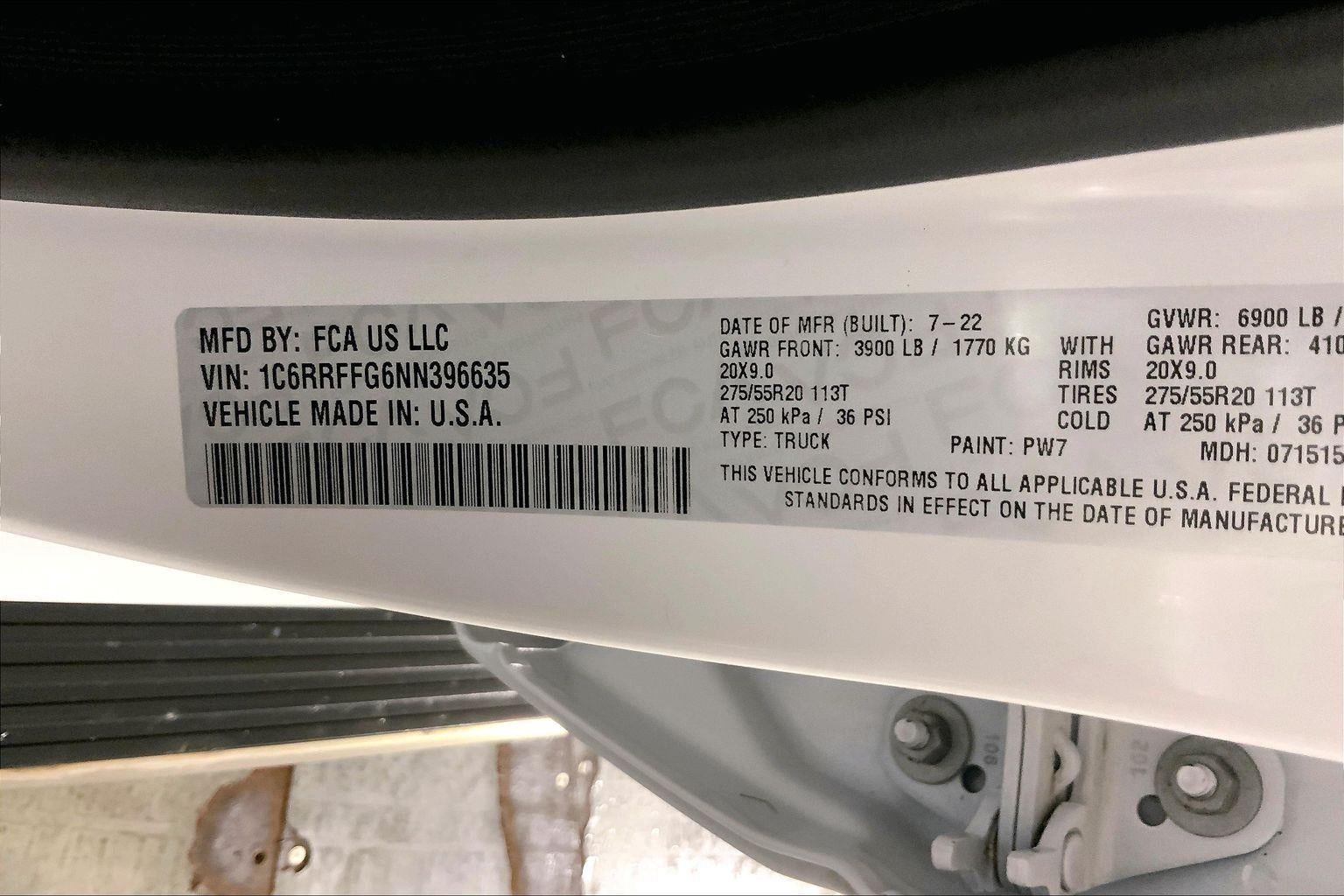 2022 RAM 1500 Big Horn Crew Cab 4x4 5'7' Box