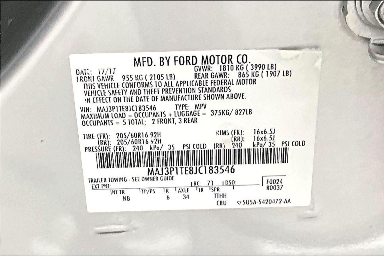 2018 Ford EcoSport SE