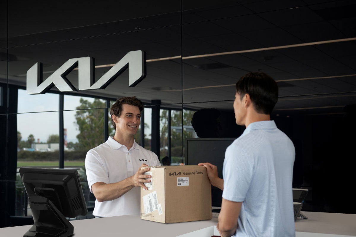 Kia parts and service technician at work at Cable Dahmer Kia of Lee's Summit