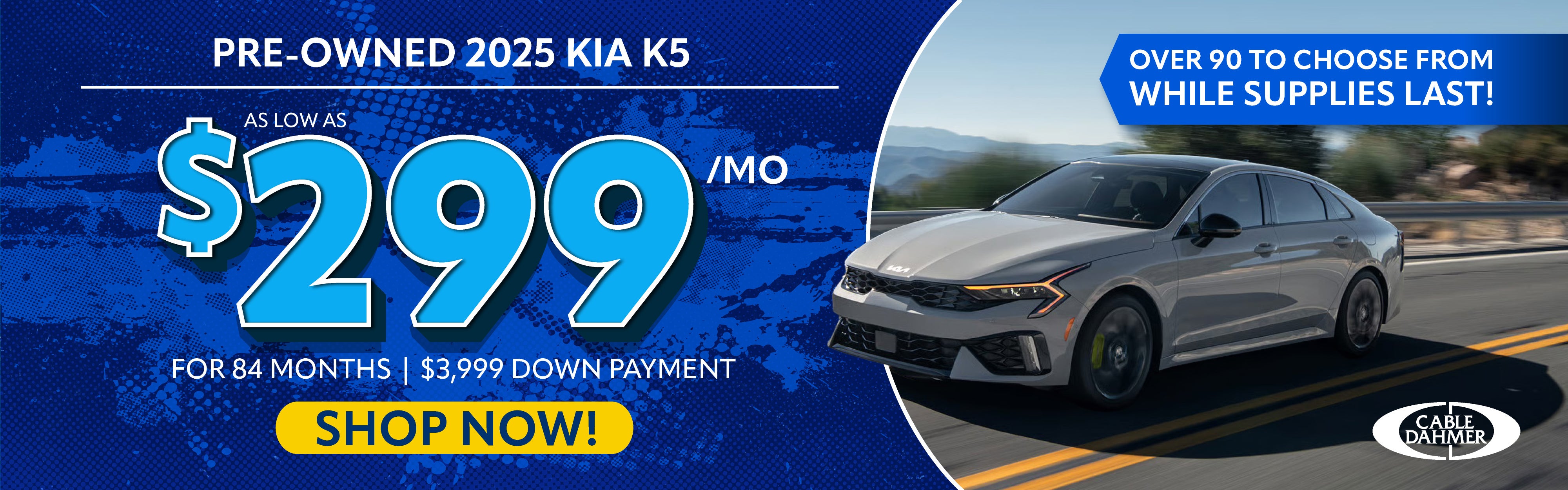 Used 2025 Kia K5 as low as $299/mo 