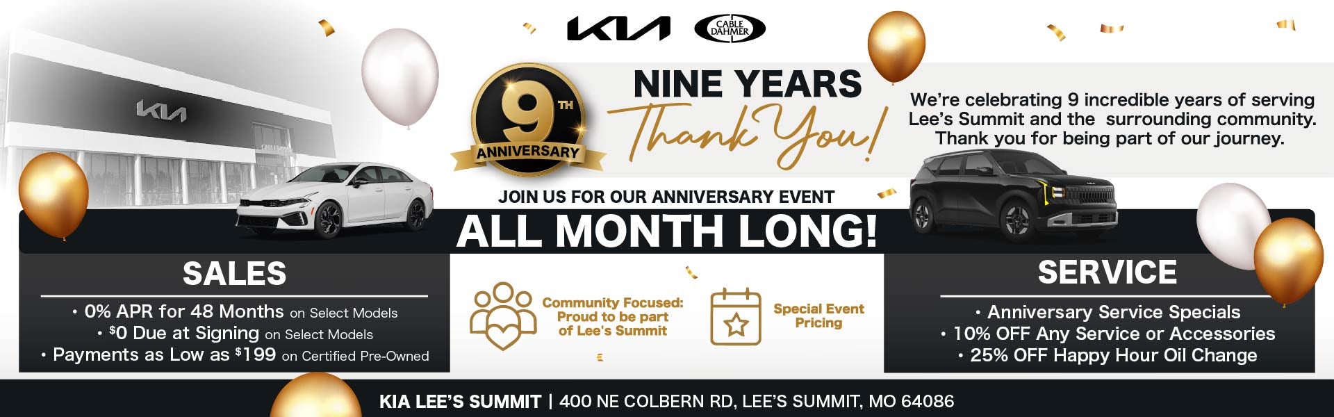 Thank you for nine amazing years of support. We look forward