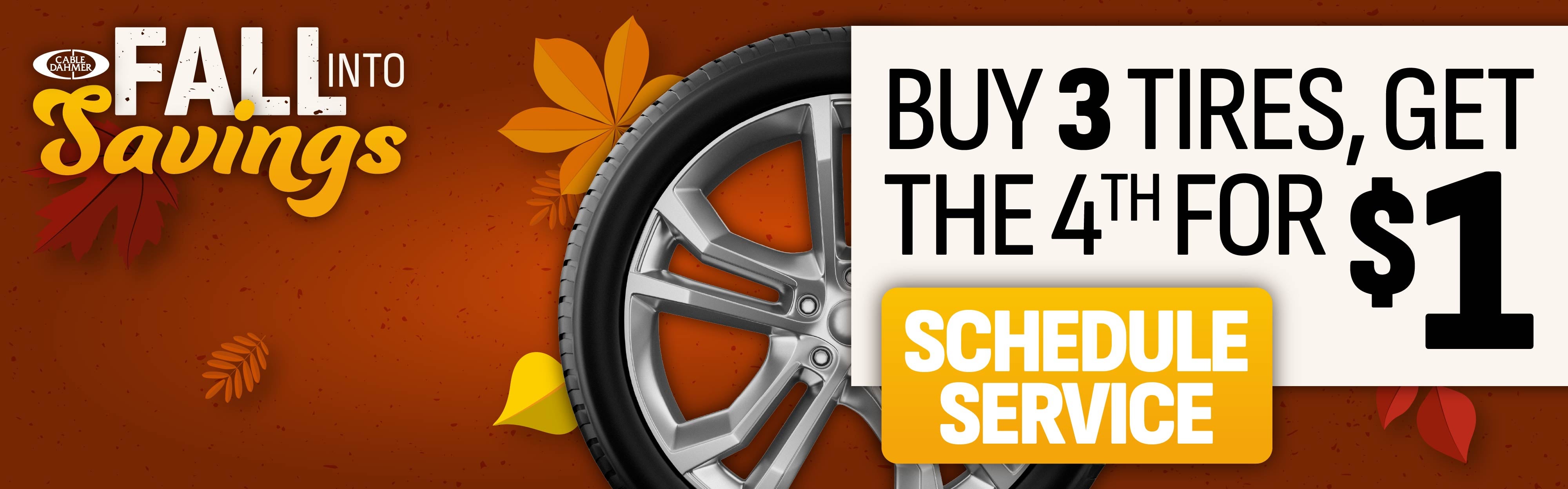 Buy 3 tires, get the 4th for free