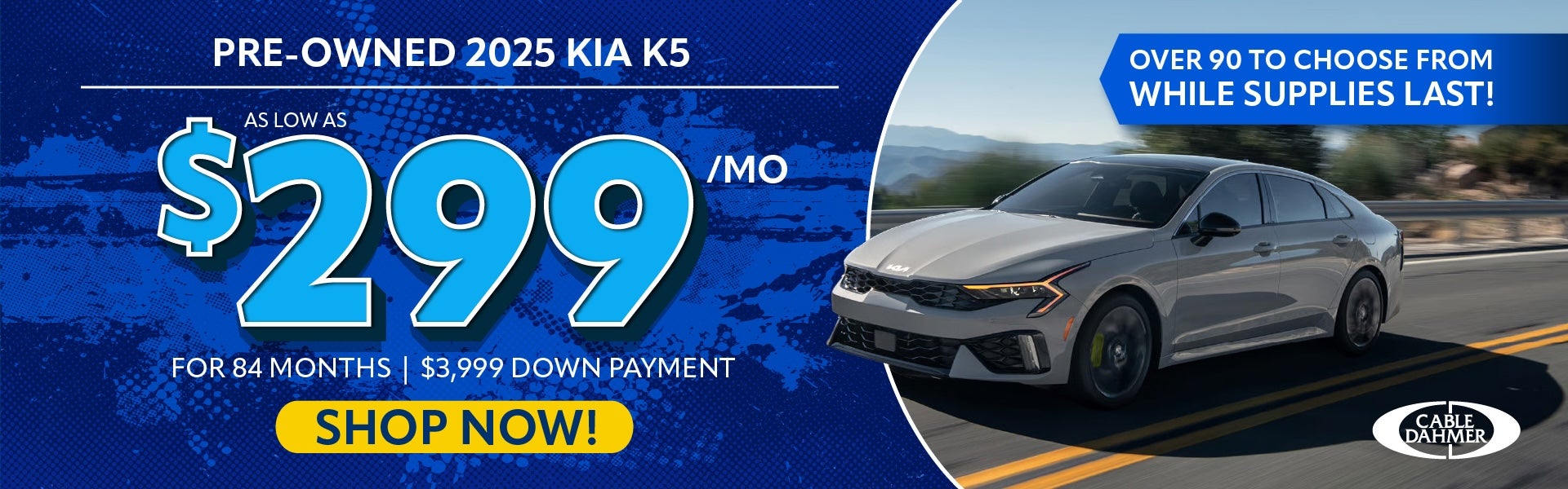 Used Kia K5 as low as $299 a month