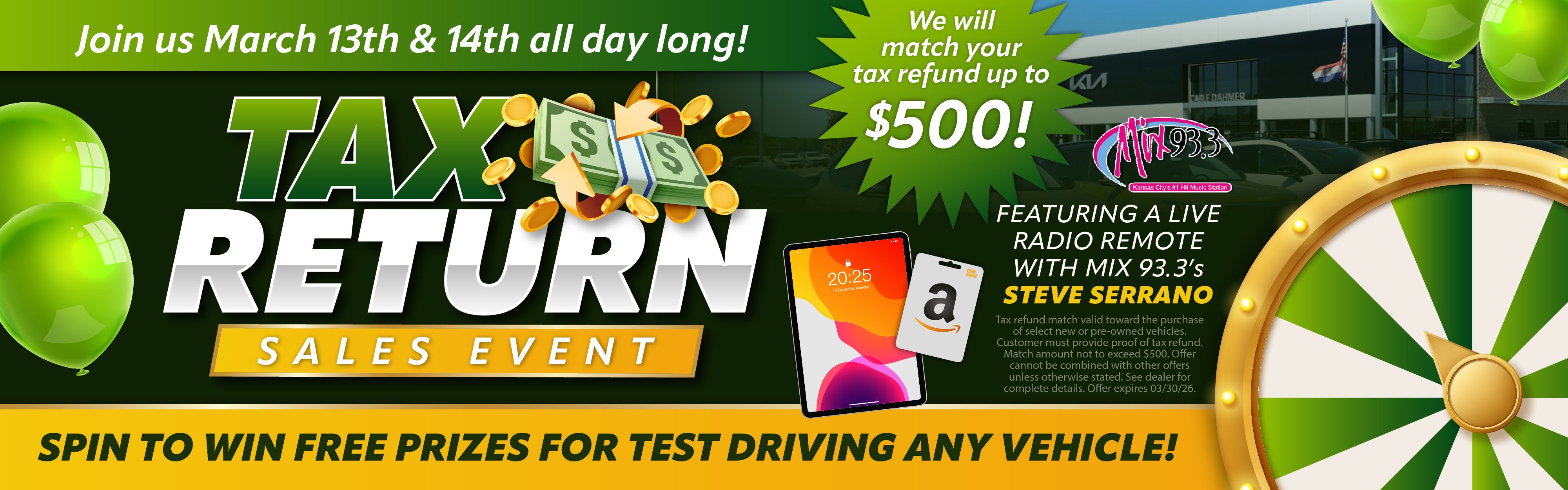 Tax Return Sales Event