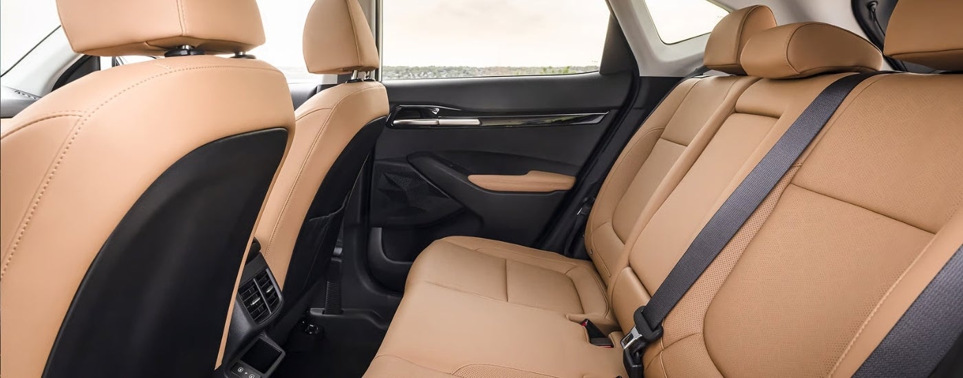 Brown and black interior of a 2026 Kia Seltos