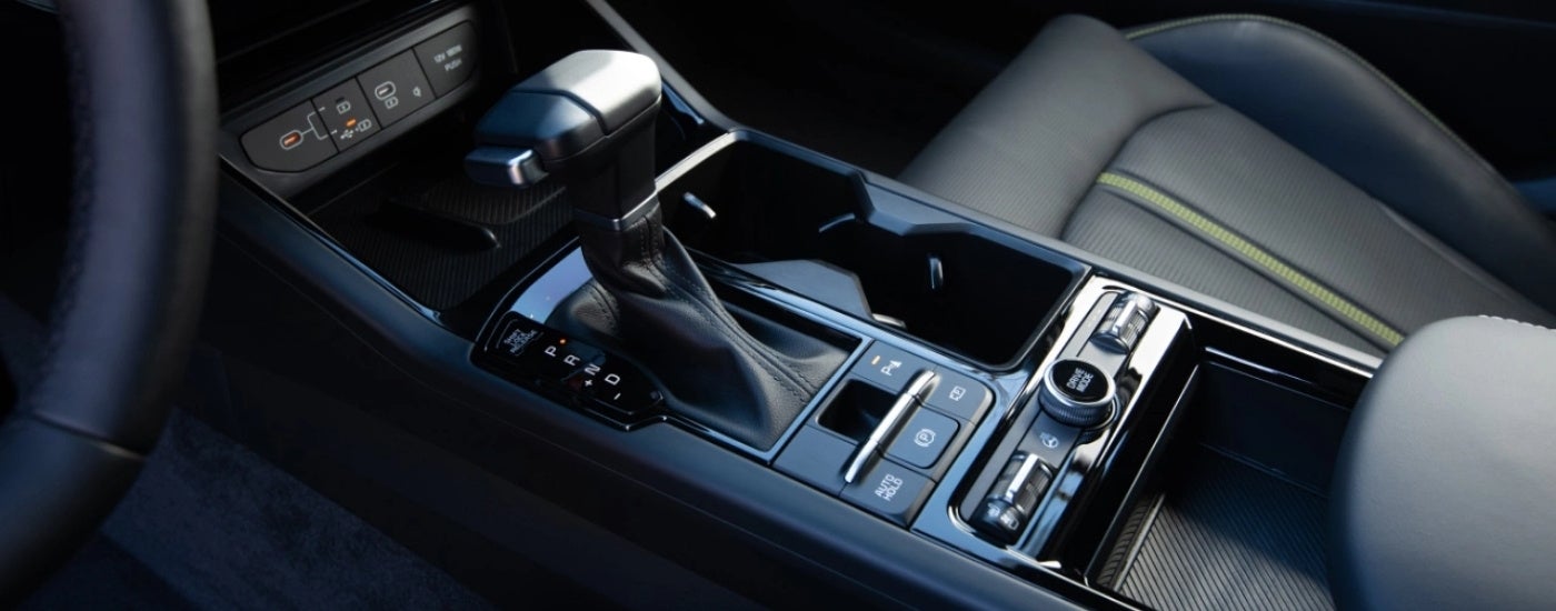 Center console and shifter in a 2025 Kia K5